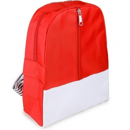 Рюкзак детский с полосатой лямкой красный