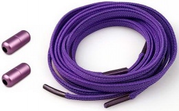 Шнурки эластичные с фиксатором плоские (7мм) 100 см фиолетовые