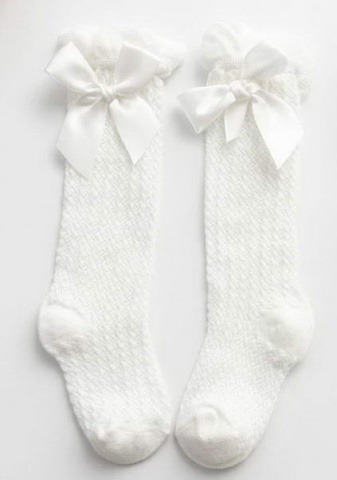 Носки с бантом белые
