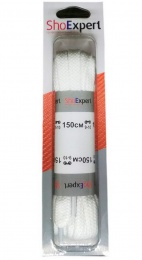 Шнурки ShoExpert SE2150-24 плоские х/б 150см белые блистер