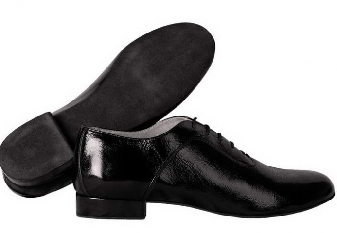 Туфли Variant мужские для бальных танцев Дебют лак чёрный