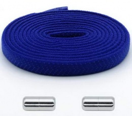 Шнурки эластичные с фиксатором плоские (7мм) 100 см св.синие