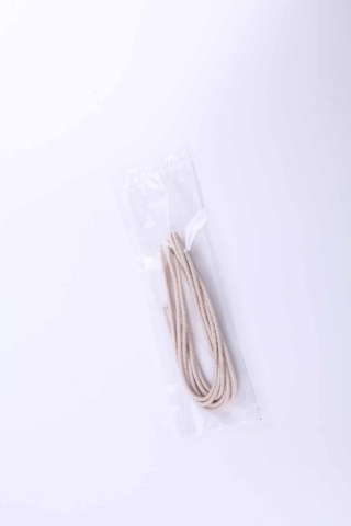Шнурки эластичные бежево-белые (3мм) 80 см