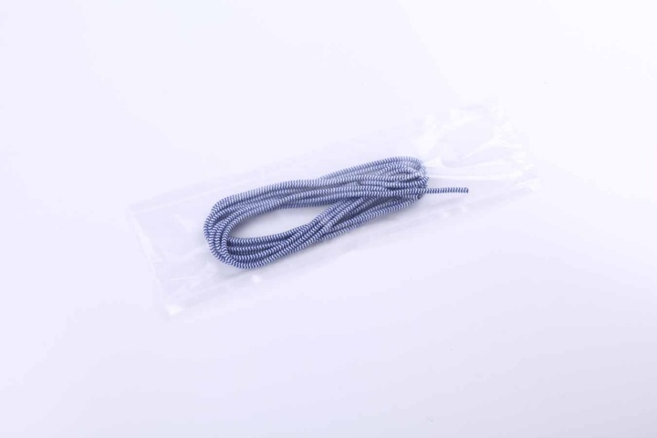 Шнурки эластичные сине-белые (3мм) 100 см