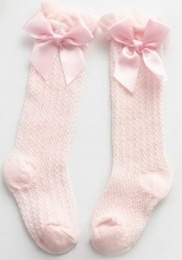 Носки с бантом розовые